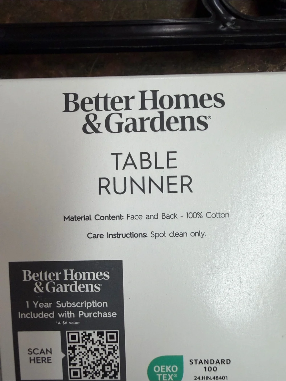 Better Homes & Gardens “Blue Silver” Cotton Table Runner - Evelyn Stripe. 14x90